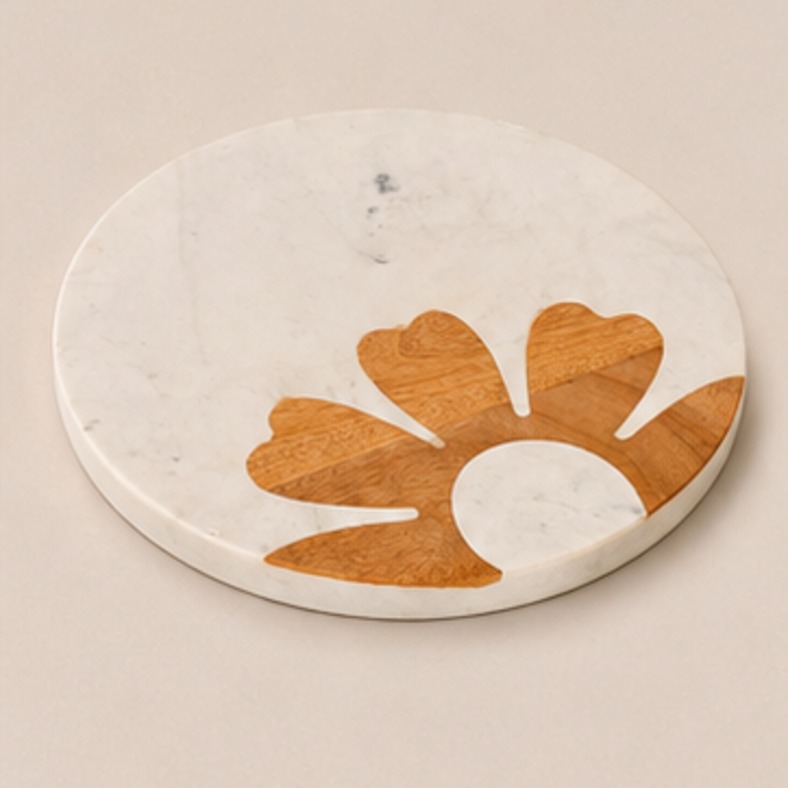 Round Marble Serving Platter